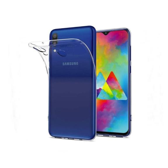 FUNDA CARCASA GEL TPU PARA SAMSUNG GALAXY M20 TRANSPARENTE