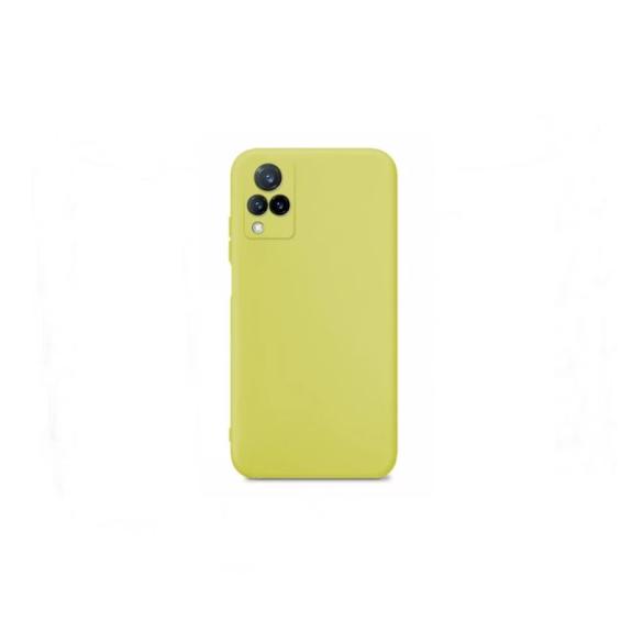 FUNDA CARCASA SILICONA SUAVE PARA VIVO V21 AMARILLO