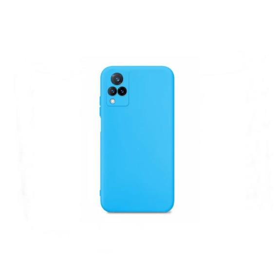 FUNDA CARCASA SILICONA SUAVE PARA VIVO V21 AZUL