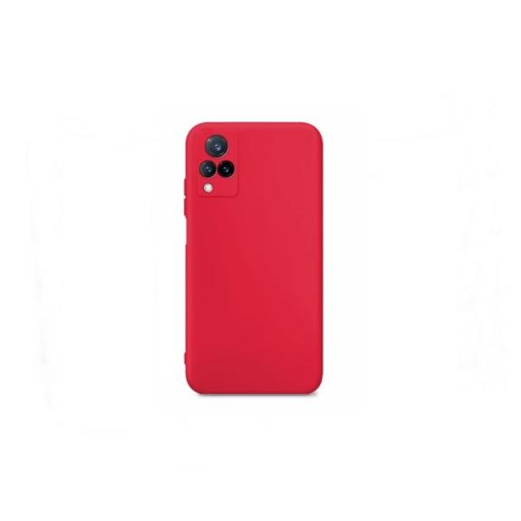 FUNDA CARCASA SILICONA SUAVE PARA VIVO V21 ROJO