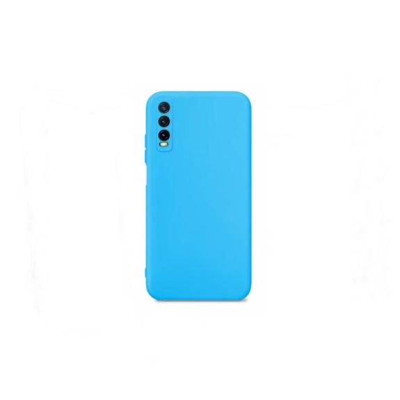 FUNDA CARCASA SILICONA SUAVE PARA VIVO Y20S AZUL