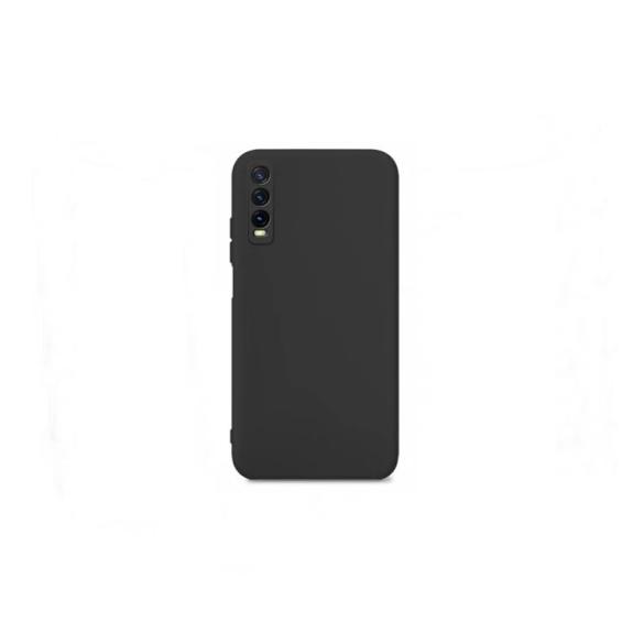 FUNDA CARCASA SILICONA SUAVE PARA VIVO Y20S NEGRO