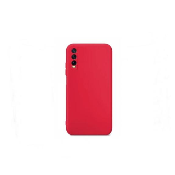 FUNDA CARCASA SILICONA SUAVE PARA VIVO Y20S ROJO