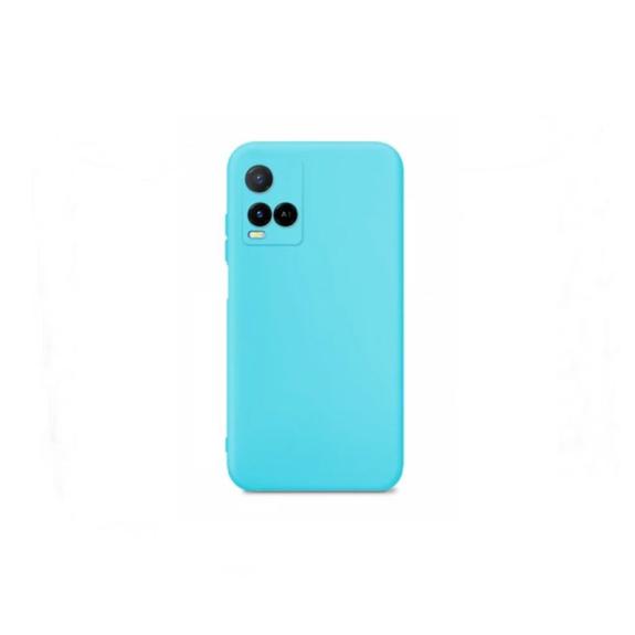 FUNDA CARCASA SILICONA SUAVE PARA VIVO Y21S / Y33 AZUL TURQUESA