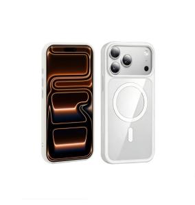 Funda con boton magnetico para iPhone 17 Pro Transparente