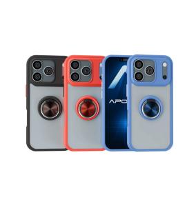 Funda De Gel Para iPhone 17 Pro Max Azul (Imán Con Soporte Smoke