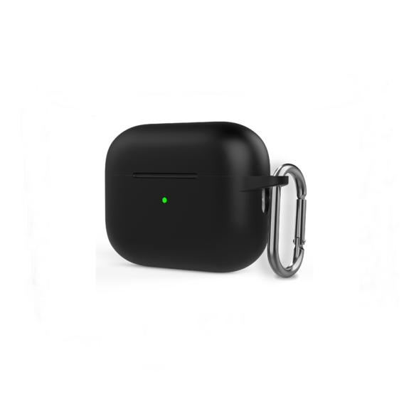 Funda de silicona con gancho para AirPods Pro 2 negro