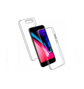 FUNDA DE SILICONA DOBLE PARA IPHONE 7 PLUS TRANSPARENTE