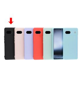 Funda de silicona suave para Google Pixel 7A Negro