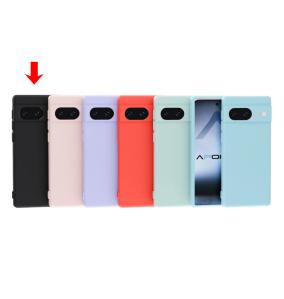 Funda de silicona suave para Google Pixel 8a Negro