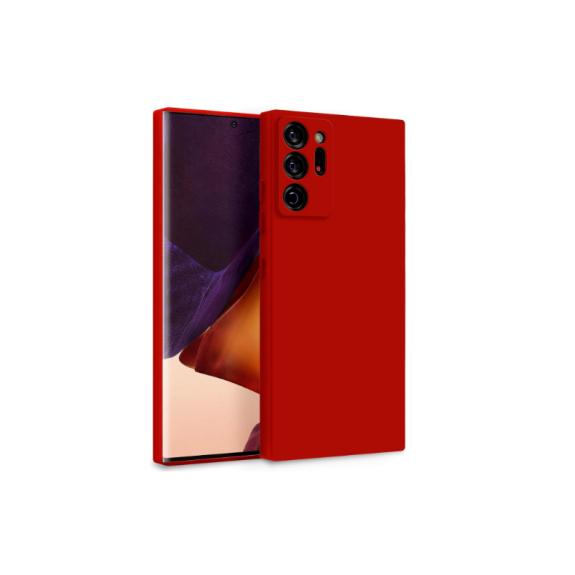 Funda de silicona suave para Samsung Galaxy Note 20 Ultra Rojo
