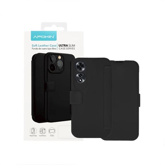 Funda de Tapa Silicona Suave Para Oppo A60 negro