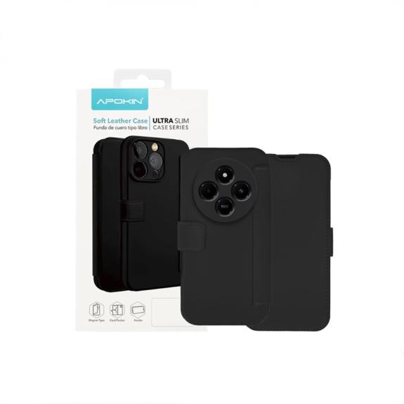 Funda de Tapa Silicona Suave Para Xiaomi Redmi 14C negro