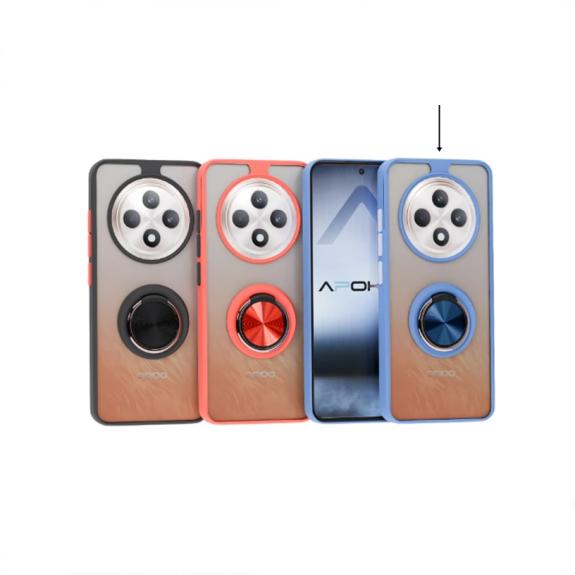 Funda Gel Para Oppo Reno 12F en azul con Iman y Soporte