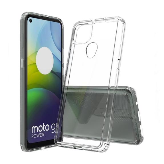 FUNDA GEL TPU Y ACRILICA PARA MOTOROLA G9 POWER TRANSPARENTE