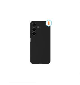 Funda Liquida Efecto Piel Para Samsung Galaxy S26 FE en negro