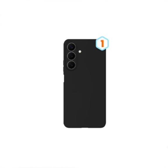 Funda Liquida Efecto Piel Para Samsung Galaxy S26 FE en negro