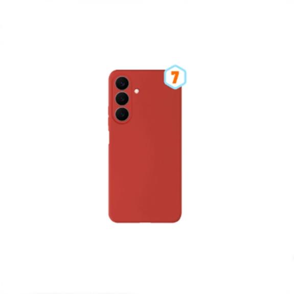 Funda Liquida Efecto Piel Para Samsung Galaxy S26 FE en rojo