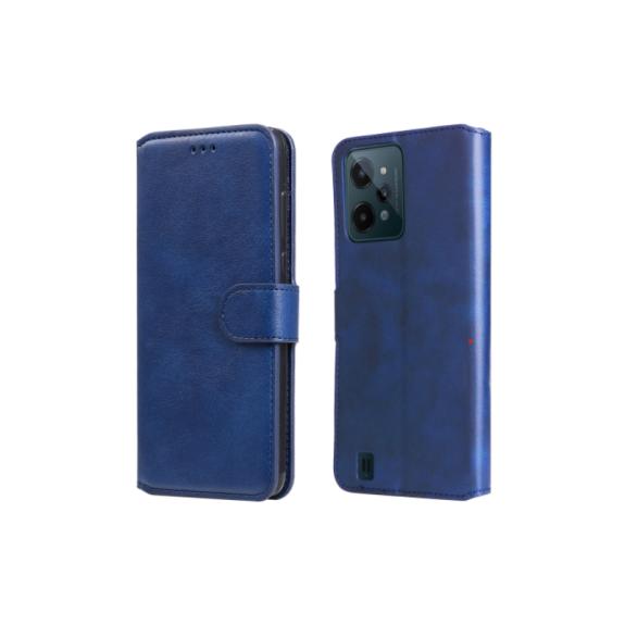 Funda Para Realme C31 en color azul Cuero Plegable