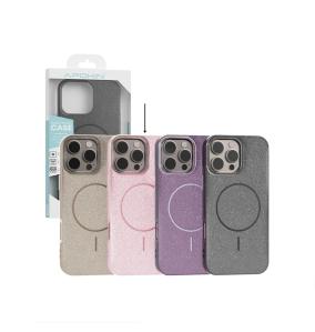 Funda Purpurina Brillo Para iPhone 16 Pro rosa con Magsafe