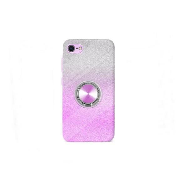 Funda silicona brillante para iPhone 7 / 8 Plus morado