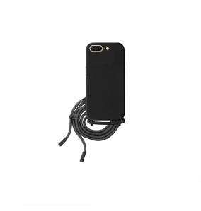 Funda Silicona con Cordón iPhone 6 Plus / 7 Plus / 8 Plus negro