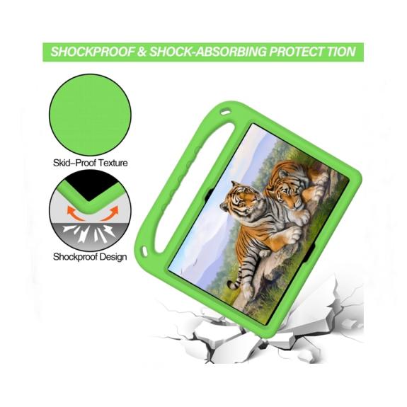 Funda silicona con mango para Lenovo Tab M10 verde