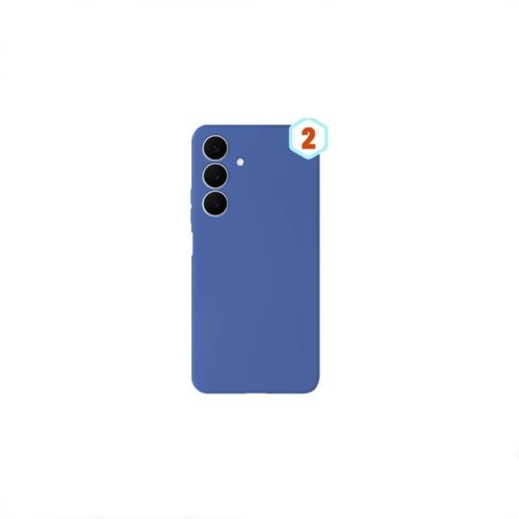 Funda Silicona Efecto Piel Para Samsung Galaxy A37 azul