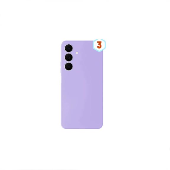 Funda Silicona Efecto Piel Para Samsung Galaxy A57 lila