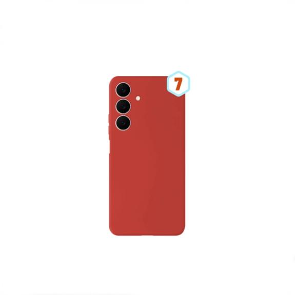 Funda Silicona Efecto Piel Para Samsung Galaxy A57 rojo