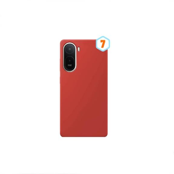Funda Silicona Efecto Piel Para Xiaomi Redmi A7 Pro rojo