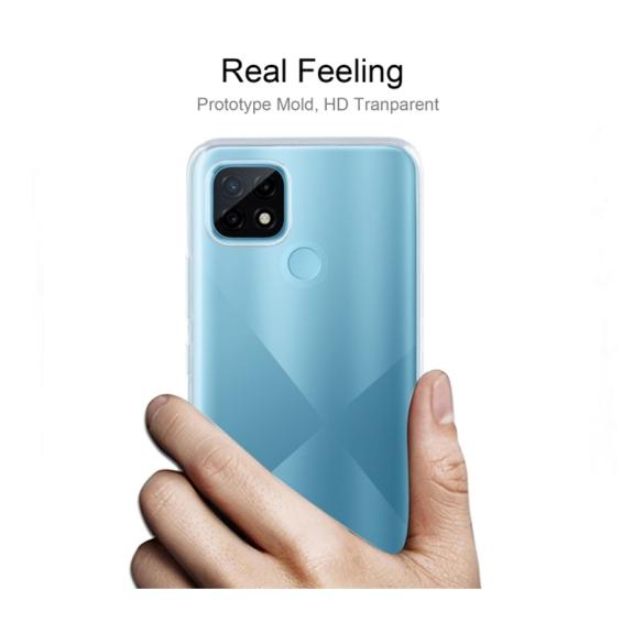 FUNDA SILICONA GEL TPU 0.75mm PARA REALME C21 TRANSPARENTE