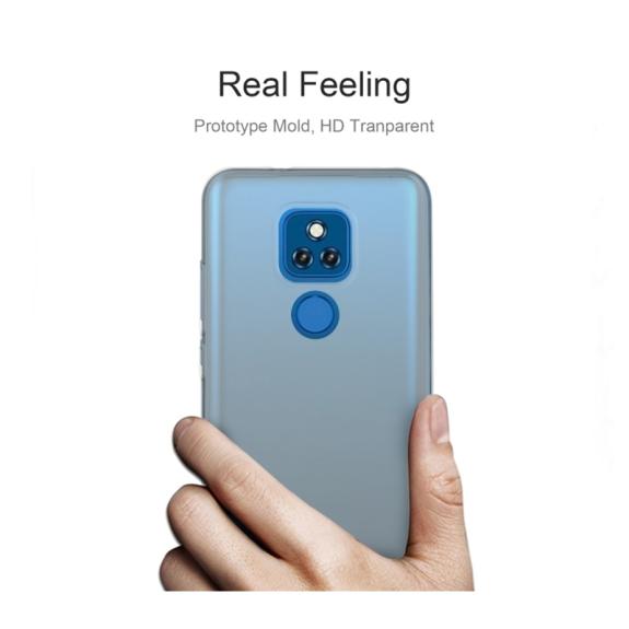 FUNDA SILICONA GEL TPU PARA MOTOROLA G PLAY 2021 TRANSPARENTE