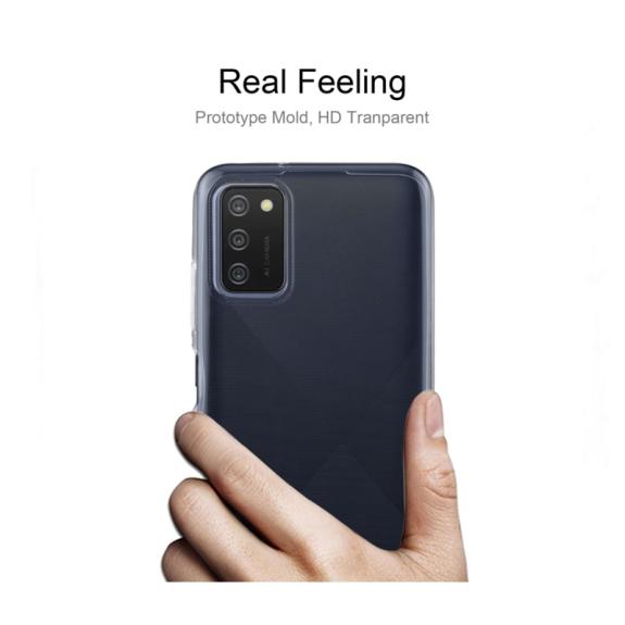 FUNDA SILICONA GEL TPU  PARA SAMSUNG GALAXY A03S TRANSPARENTE