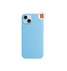 Funda silicona líquida efecto piel para iPhone 15 Azul