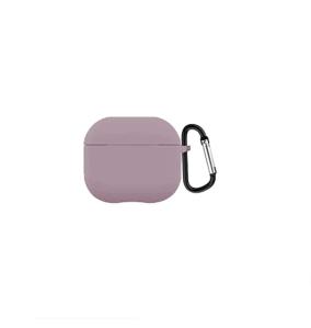 Funda Silicona Para AirPods 4 con mosquetón rosa claro
