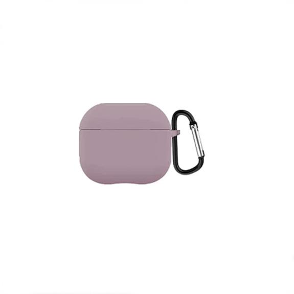 Funda Silicona Para AirPods 4 con mosquetón rosa claro