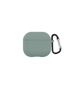 Funda Silicona Para AirPods 4 con mosquetón verde oscuro