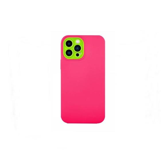 Funda silicona para iPhone 12 Pro fucsia