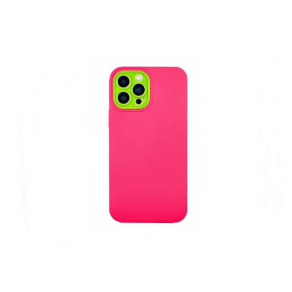 Funda silicona para iPhone 12 Pro Max fucsia