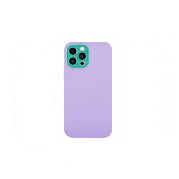 Funda silicona para iPhone 12 Pro Max lila