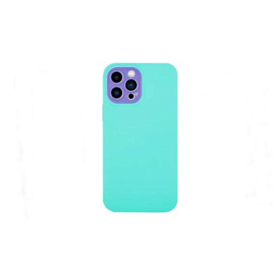 Funda silicona para iPhone 12 Pro Max turquesa