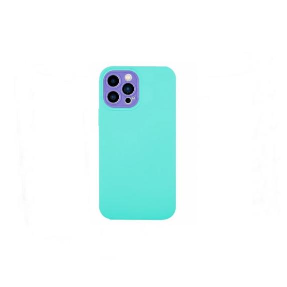 Funda silicona para iPhone 12 Pro turquesa