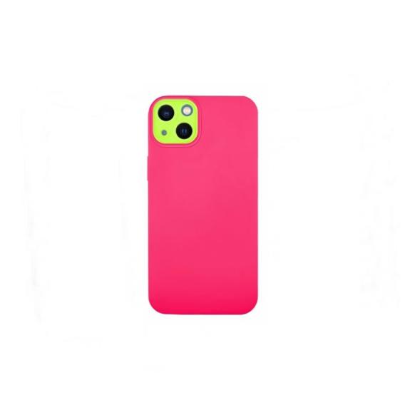 Funda silicona para iPhone 13 fucsia