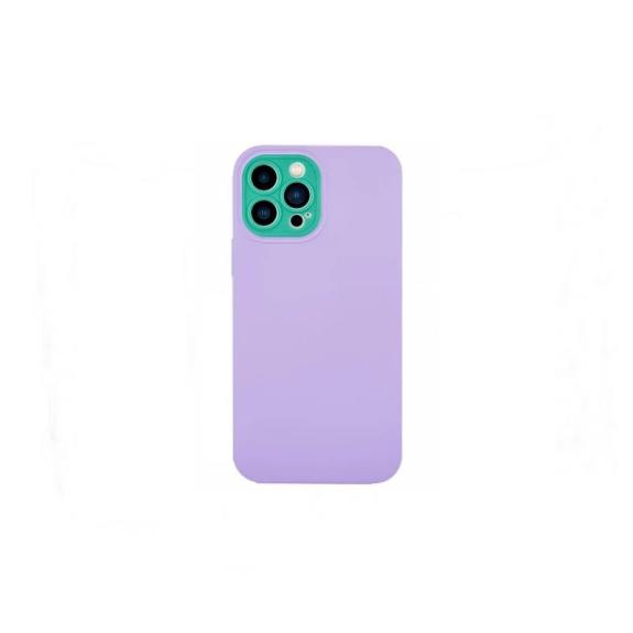 Funda silicona para iPhone 13 Pro Max lila