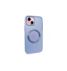 Funda Silicona para iPhone 14 Plus azul marino con iman magsafe