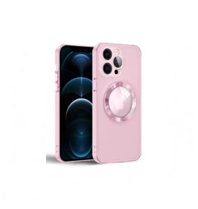 Funda Silicona para iPhone 14 Pro rosa con iman magsafe