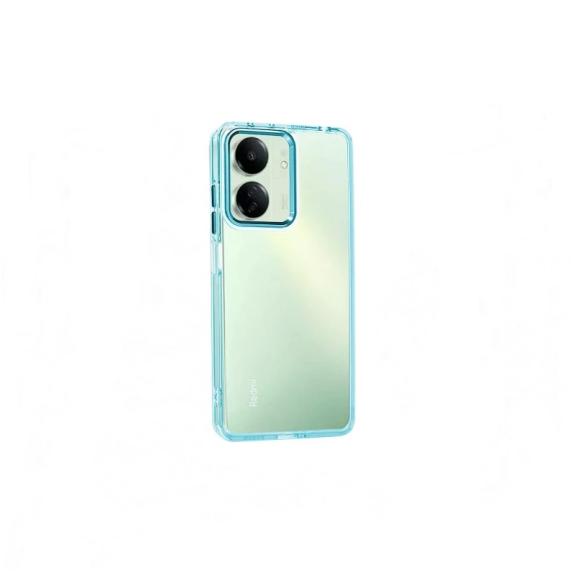 Funda silicona para Xiaomi Redmi 13C en azul turquesa