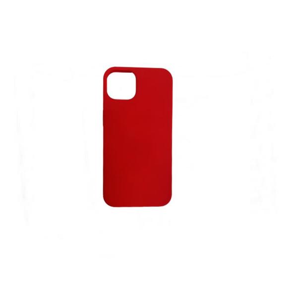 Funda silicona suave iPhone 13 6.1" rojo