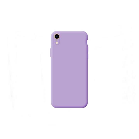 Funda silicona suave iPhone XR morado